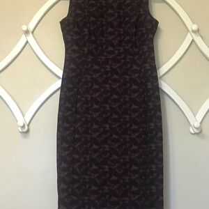 Calvin Klein Elegant Purple Patterned Dress